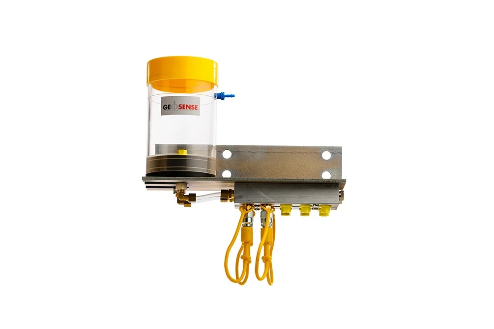 Celda de Asentamiento Geosense WVLSS-200 con depósito y placa de montaje, sensor de cuerda vibrante