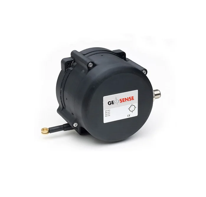 Extensómetro de alambre metálico Geosense GEO-XW100 con carcasa de acero y salida 4–20 mA