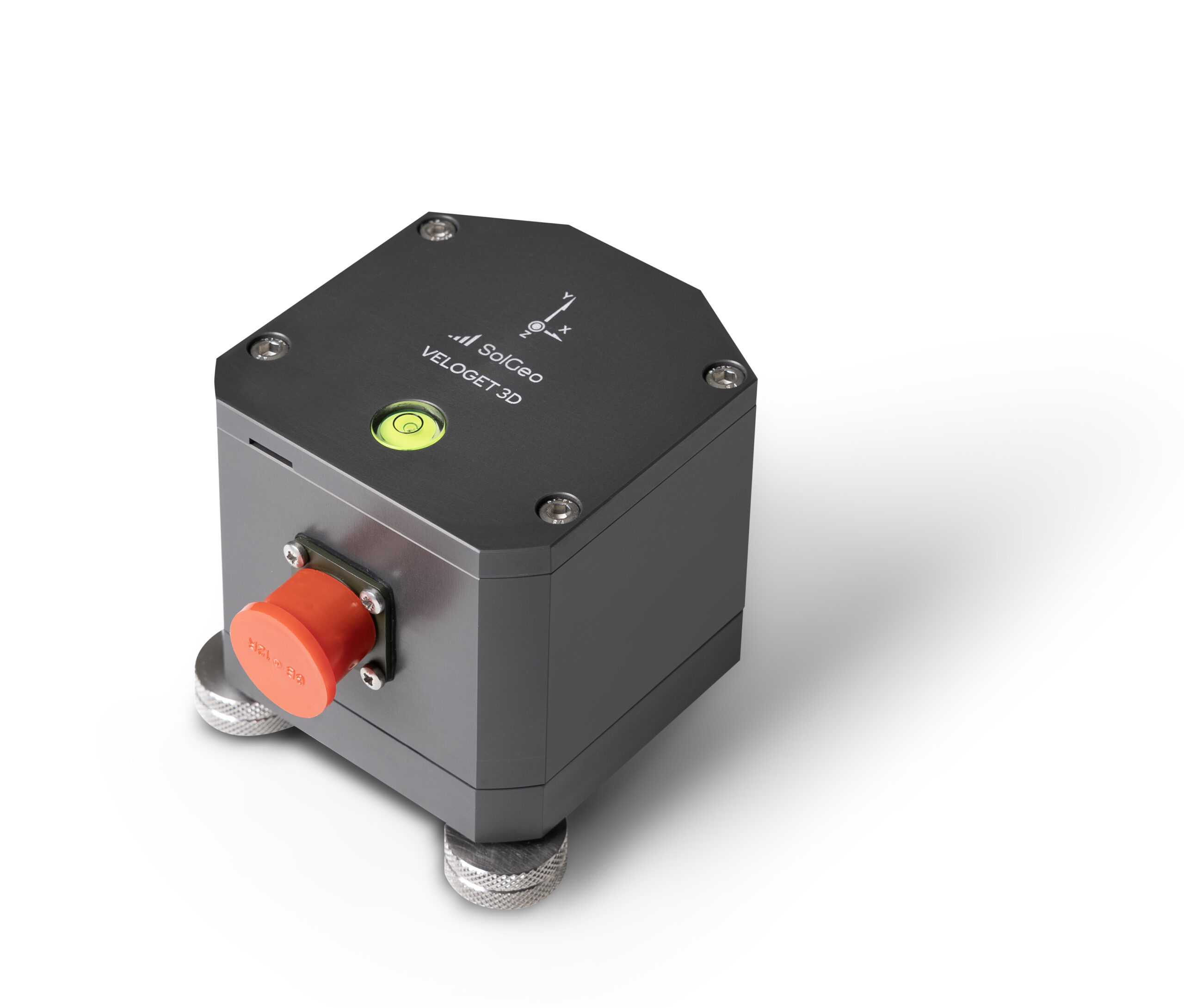Velocímetro triaxial Solgeo VELOGET 3D en carcasa metálica IP67