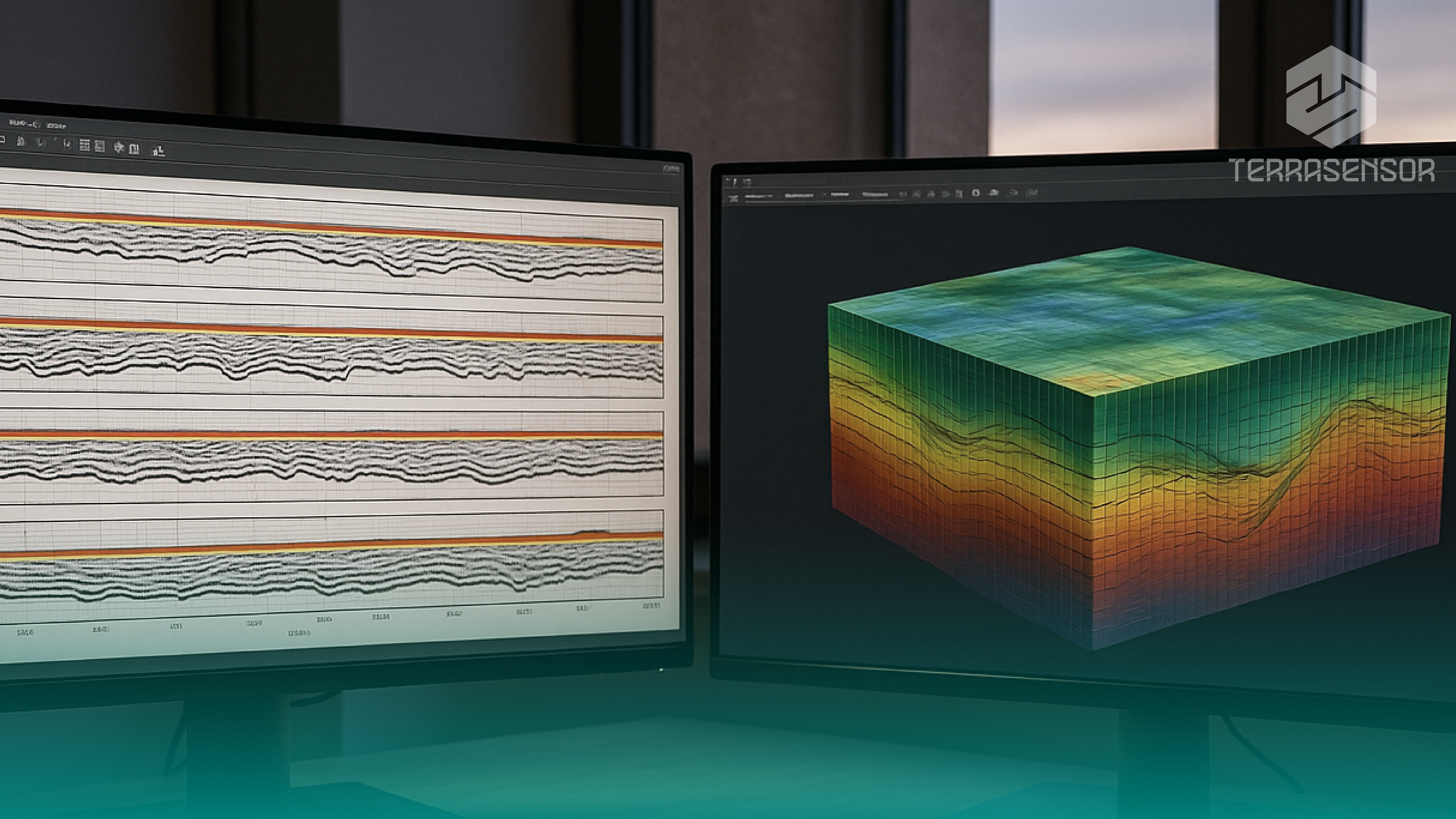 Comparación entre un perfil 2D y un modelo geofísico 3D