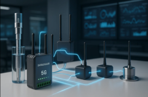 Esquema técnico de arquitectura 5G + telemetría para monitoreo geotécnico